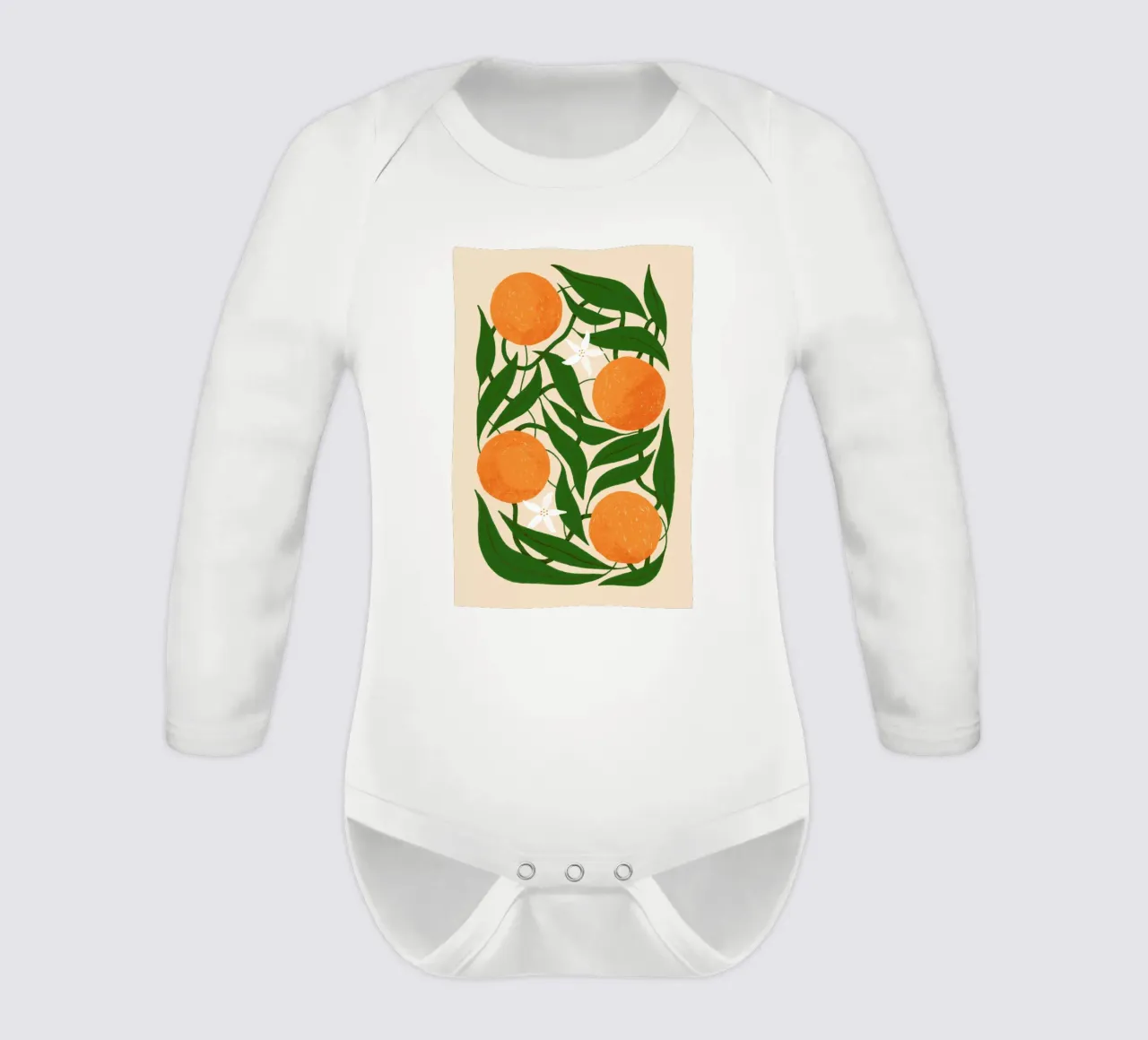 With Love from Sevilla long-sleeve baby romper by Pure