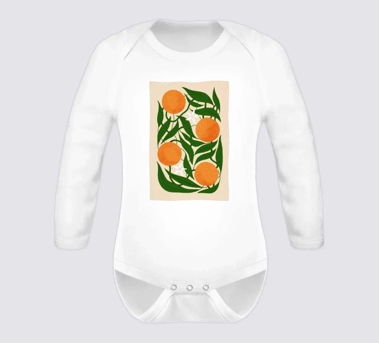 With Love from Sevilla long-sleeve baby romper by Pure