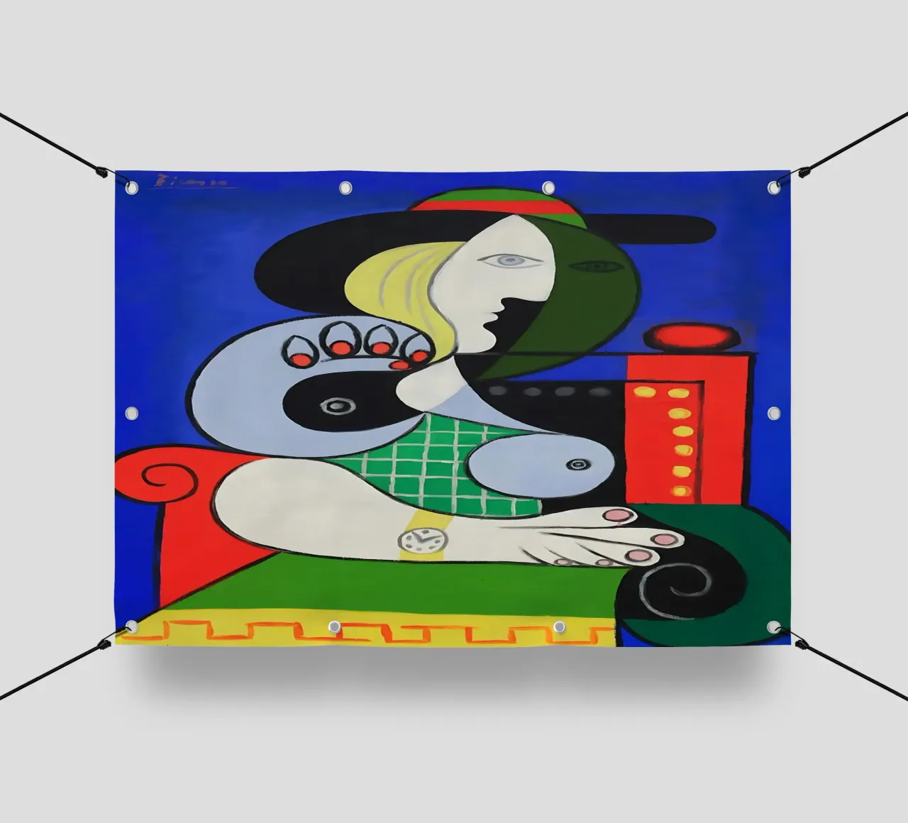 Pablo Picasso - Donna con orologio telo in pvc da careytowne1