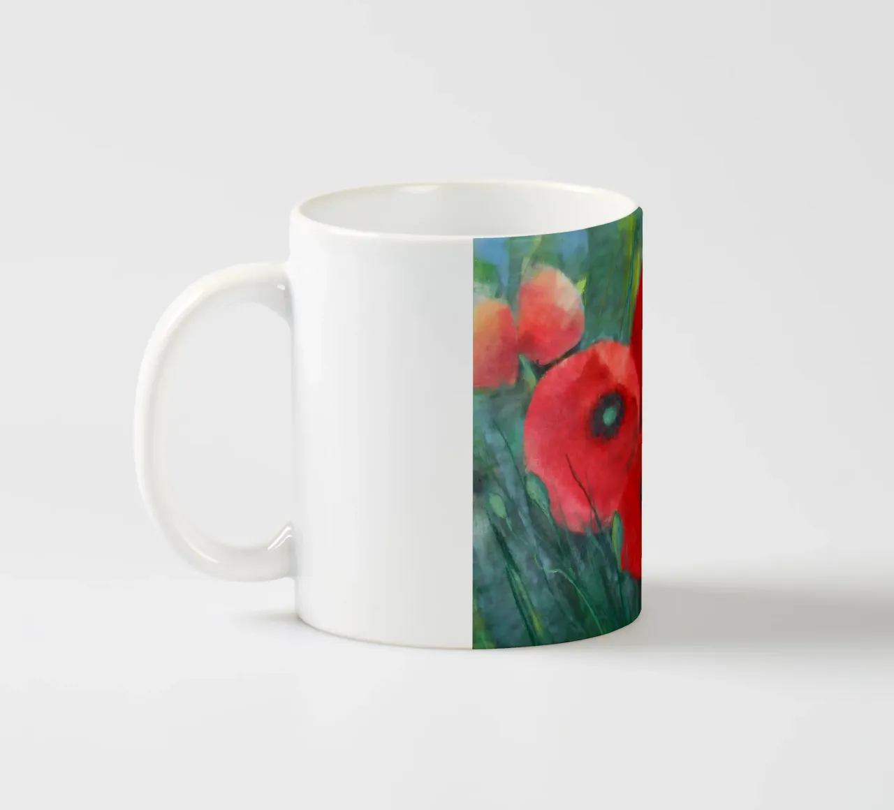 Mohnblumen auf Wiese tazza in ceramica da Anita Gewald