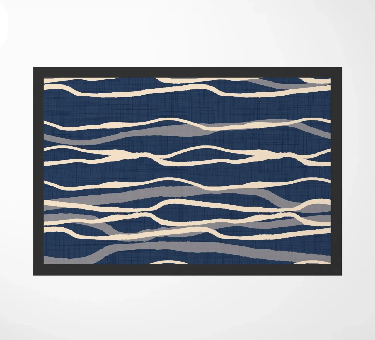 Onde oceaniche retrò - Striscia a flusso nautico zerbino da susanacosta