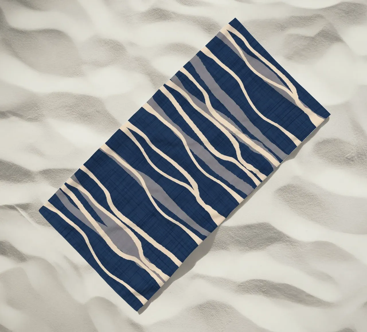 Onde oceaniche retrò - Striscia a flusso nautico telo mare da susanacosta