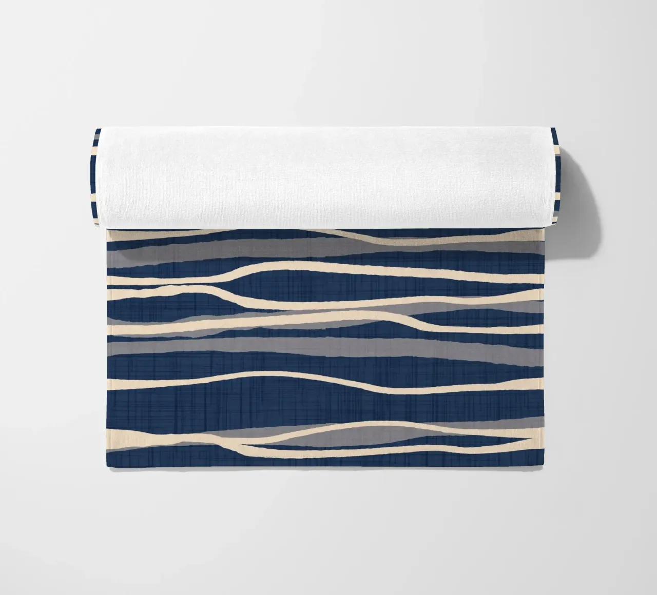 Onde oceaniche retrò - Striscia a flusso nautico telo mare da susanacosta