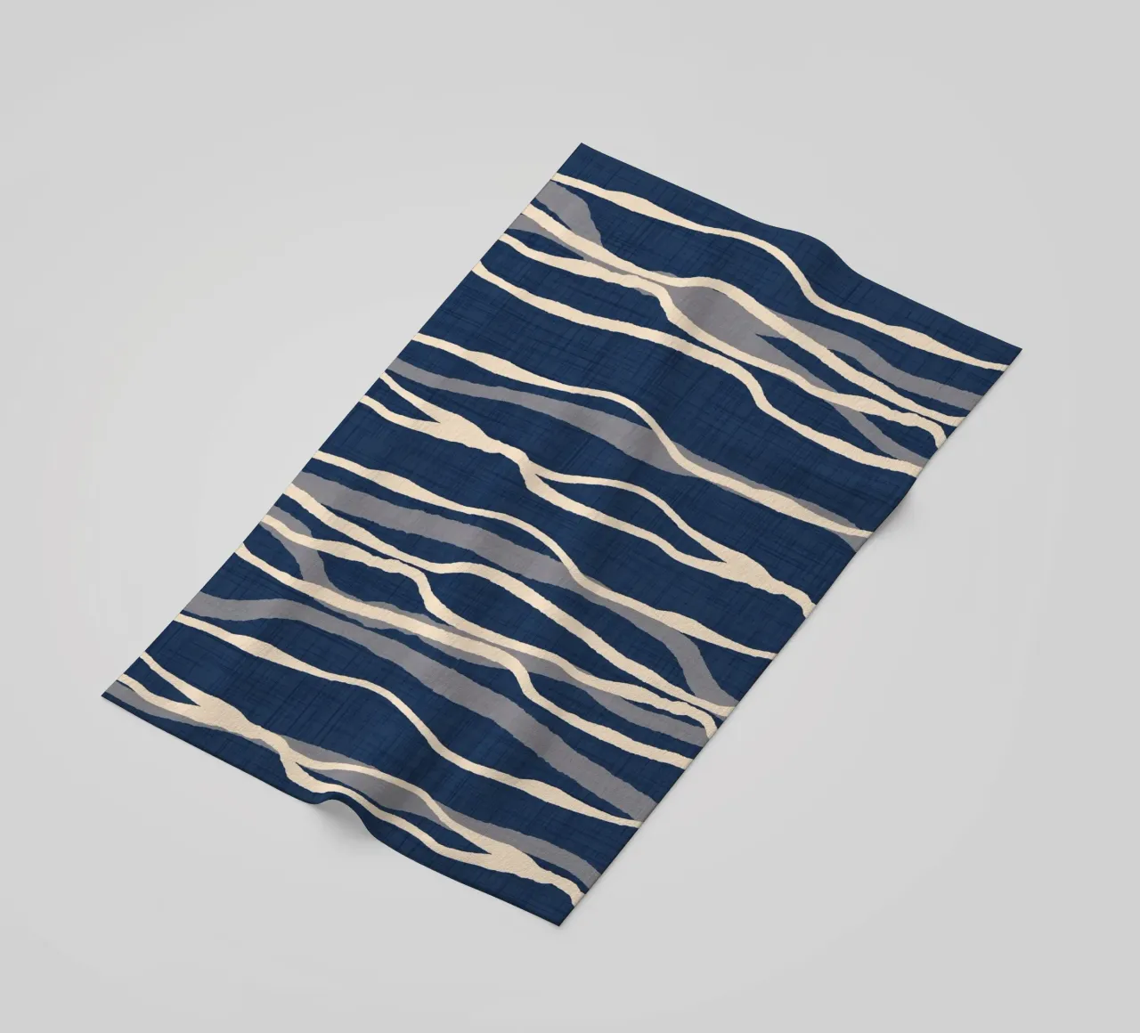 Onde oceaniche retrò - Striscia a flusso nautico telo mare da susanacosta