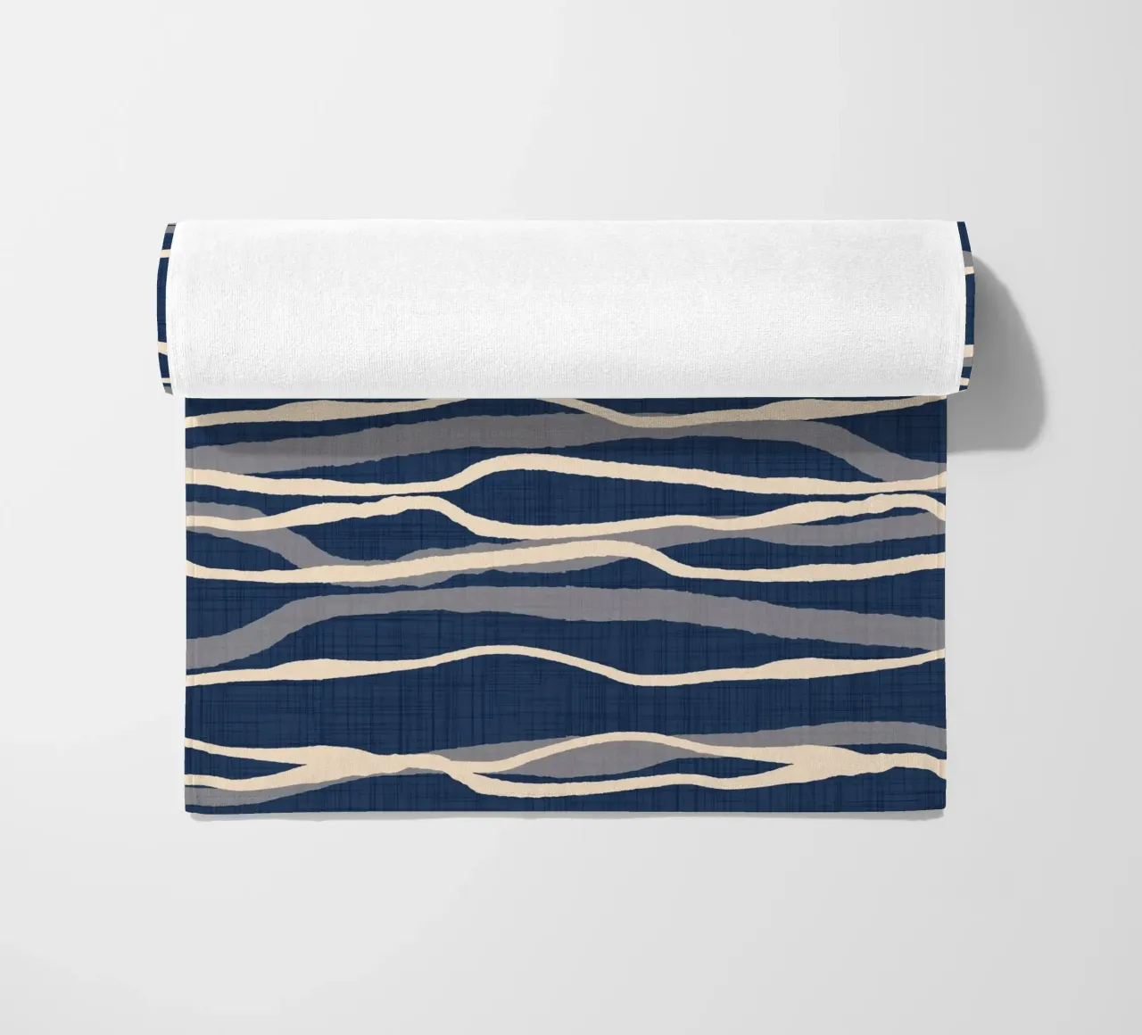 Onde oceaniche retrò - Striscia a flusso nautico telo mare da susanacosta