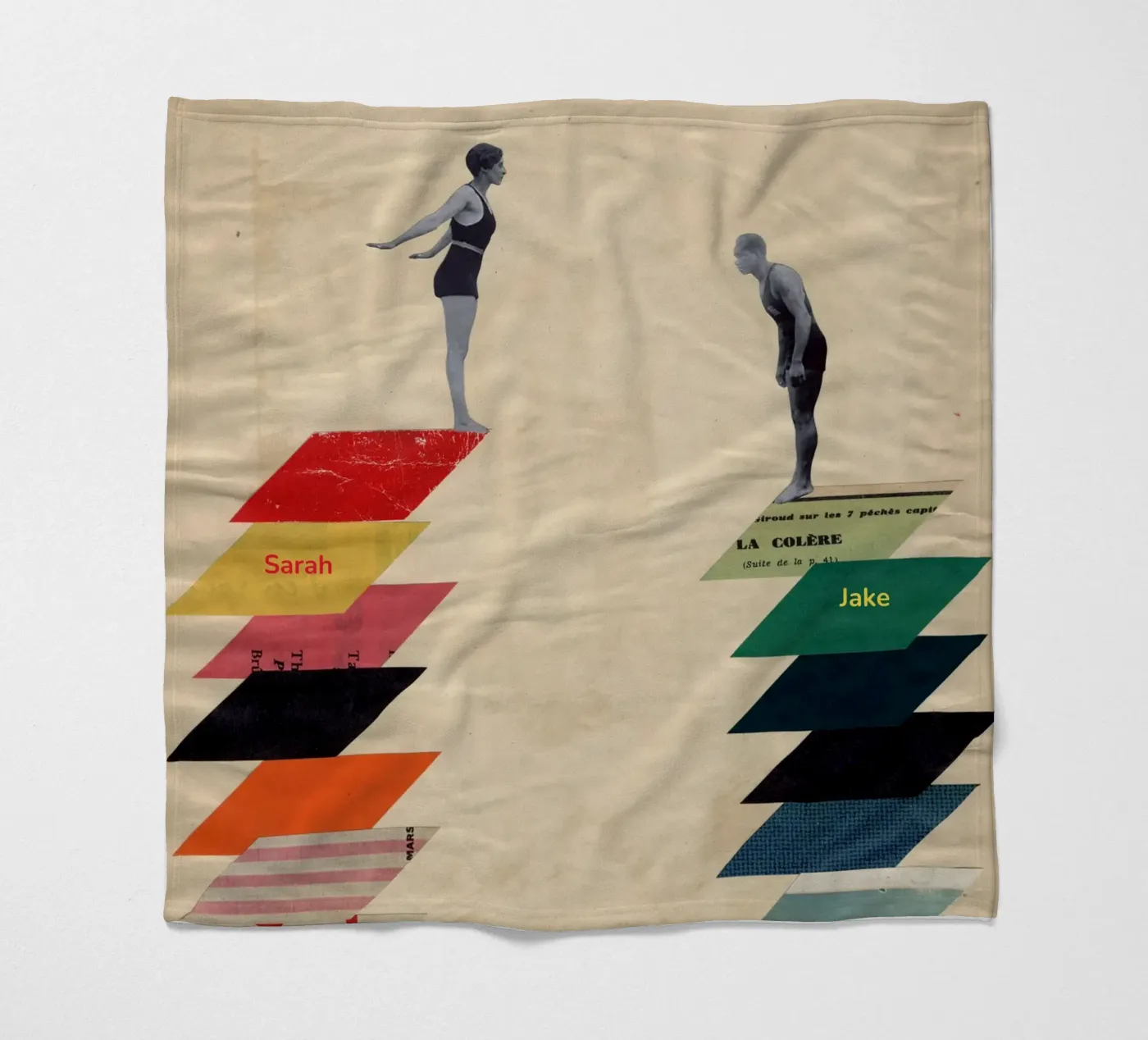 Samen fleecedeken van Cassia Beck Collage