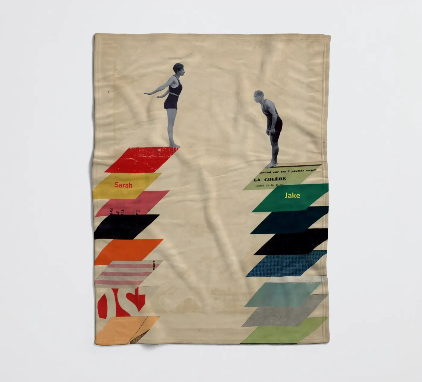 Samen fleecedeken van Cassia Beck Collage