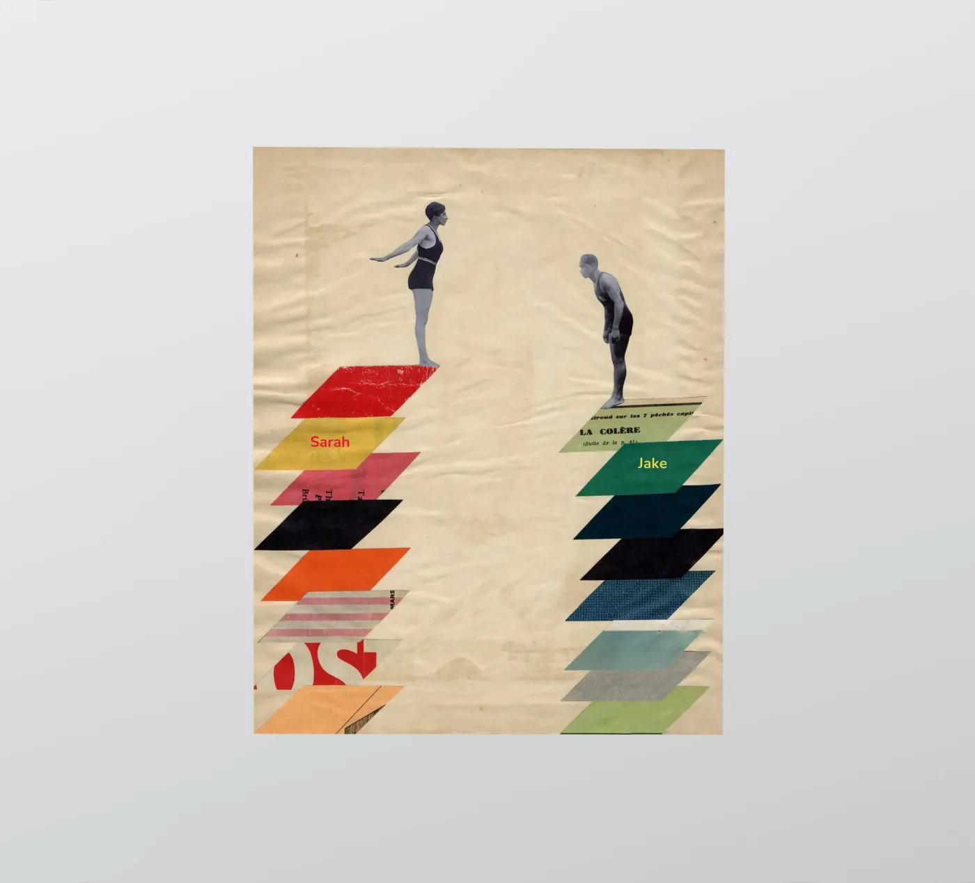 Samen sticker van Cassia Beck Collage