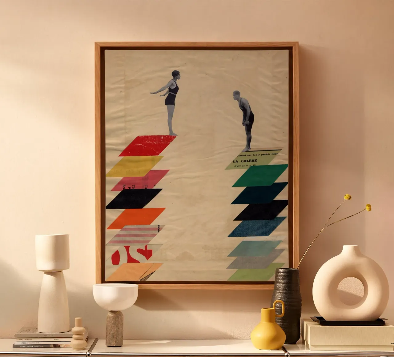 Samen canvas met Baklijst van Cassia Beck Collage