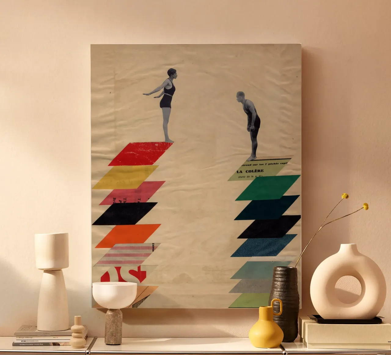 Samen canvas met Baklijst van Cassia Beck Collage