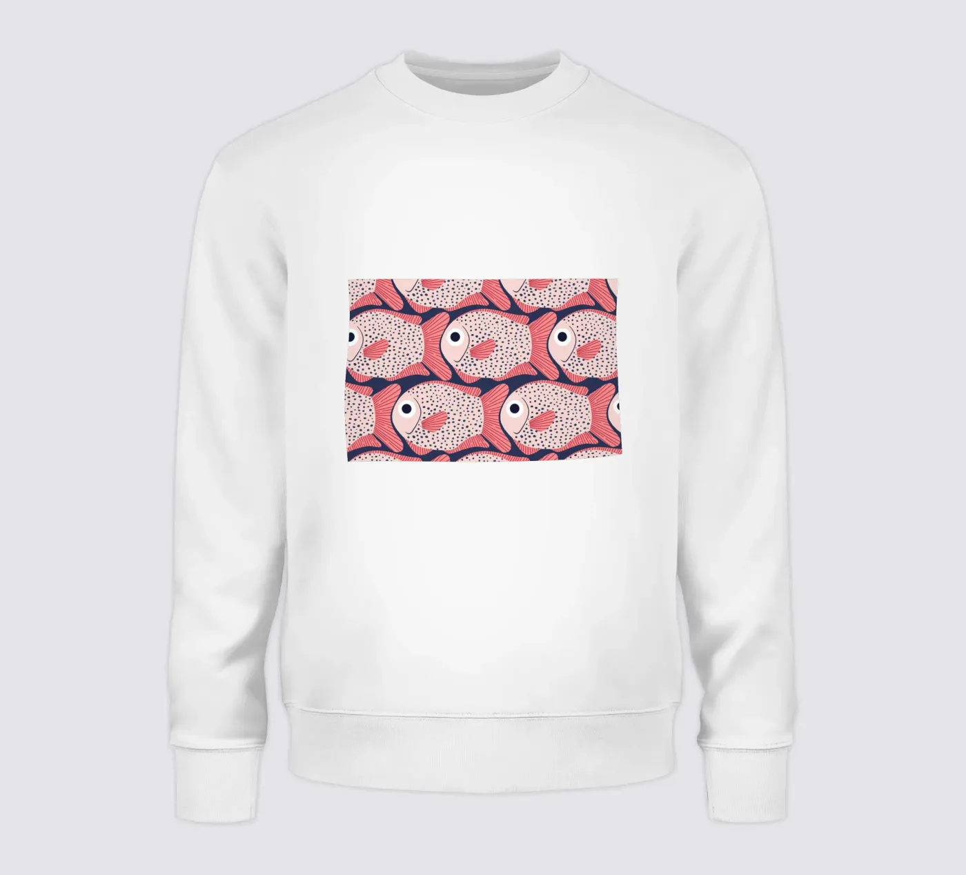 Pink Fish Pattern sweatshirt van Laura Graves