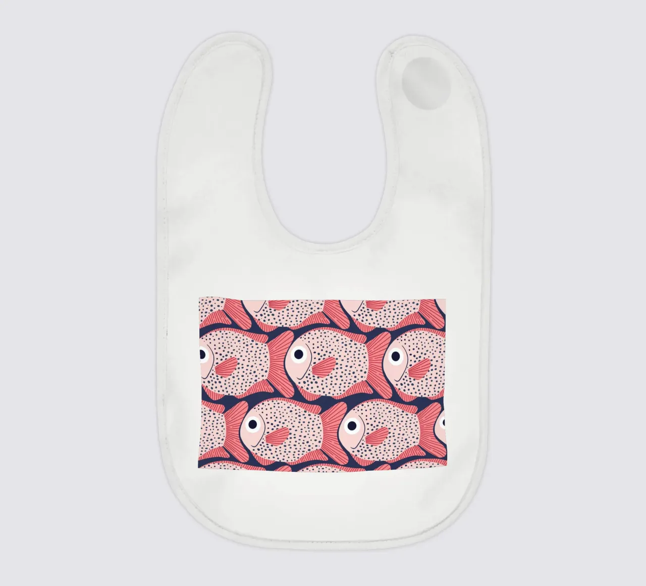 Pink Fish Pattern bavaglino da Laura Graves