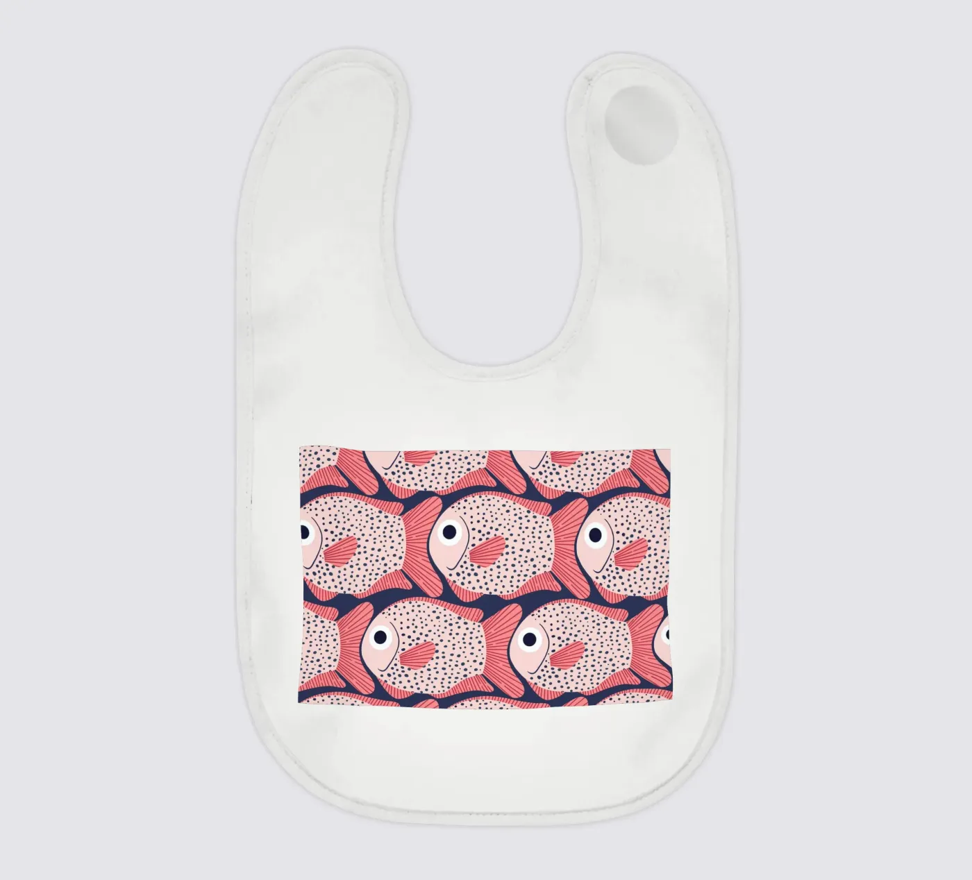 Pink Fish Pattern Babylätzchen von Laura Graves