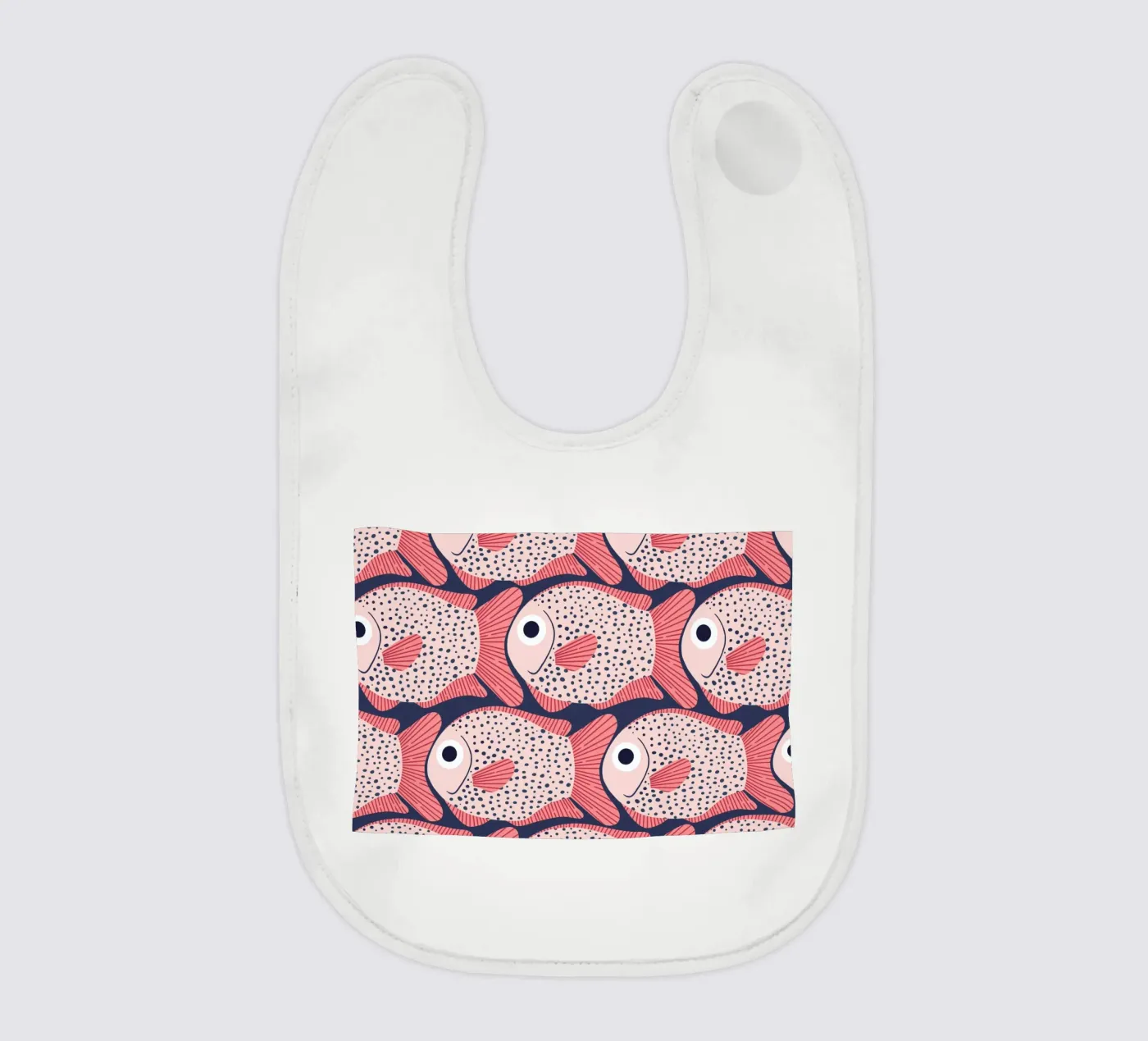 Pink Fish Pattern bavaglino da Laura Graves