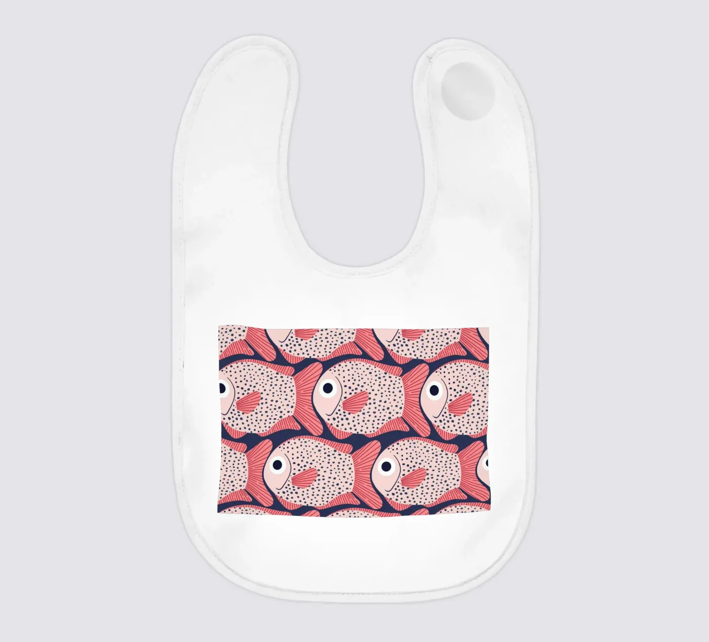 Pink Fish Pattern Babylätzchen von Laura Graves