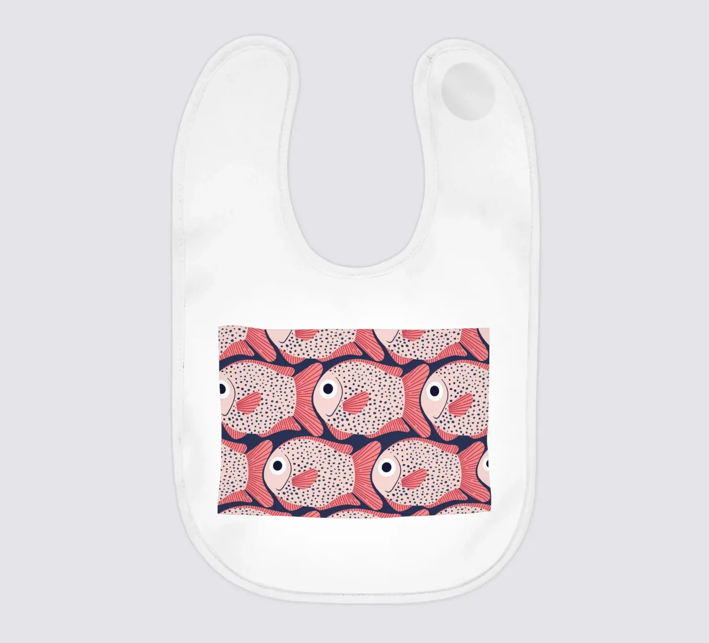 Pink Fish Pattern bavaglino da Laura Graves