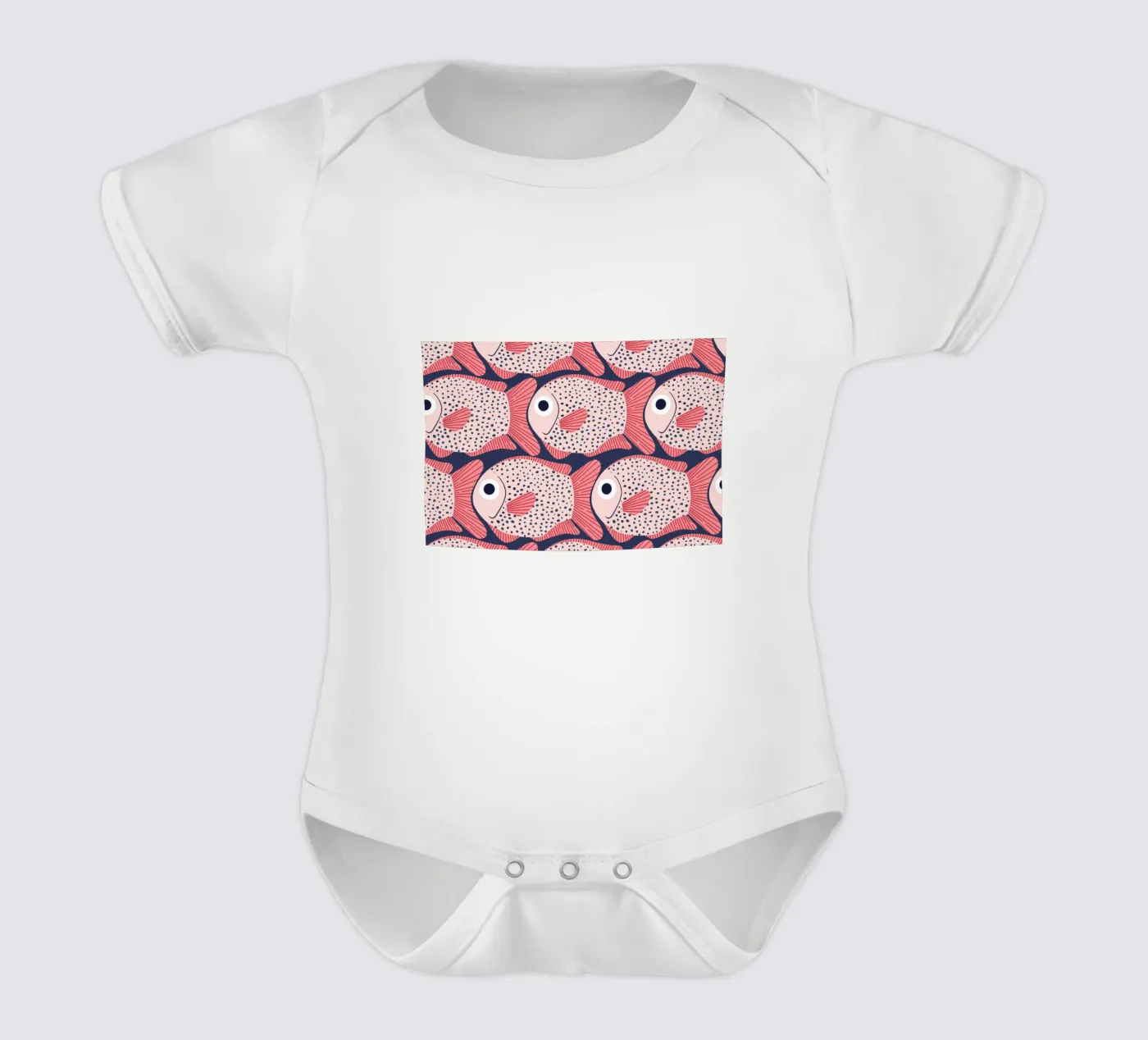 Pink Fish Pattern body bébé de Laura Graves