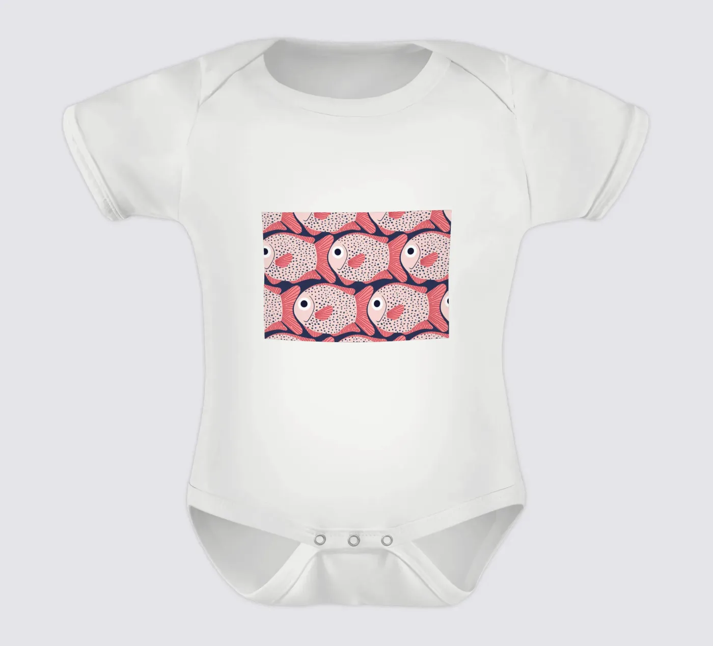 Pink Fish Pattern body bébé de Laura Graves