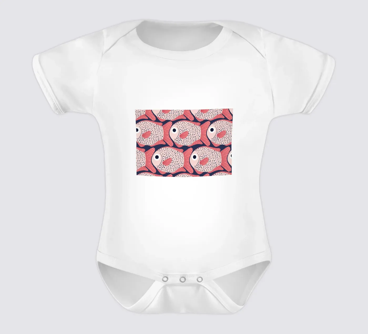 Pink Fish Pattern body bébé de Laura Graves