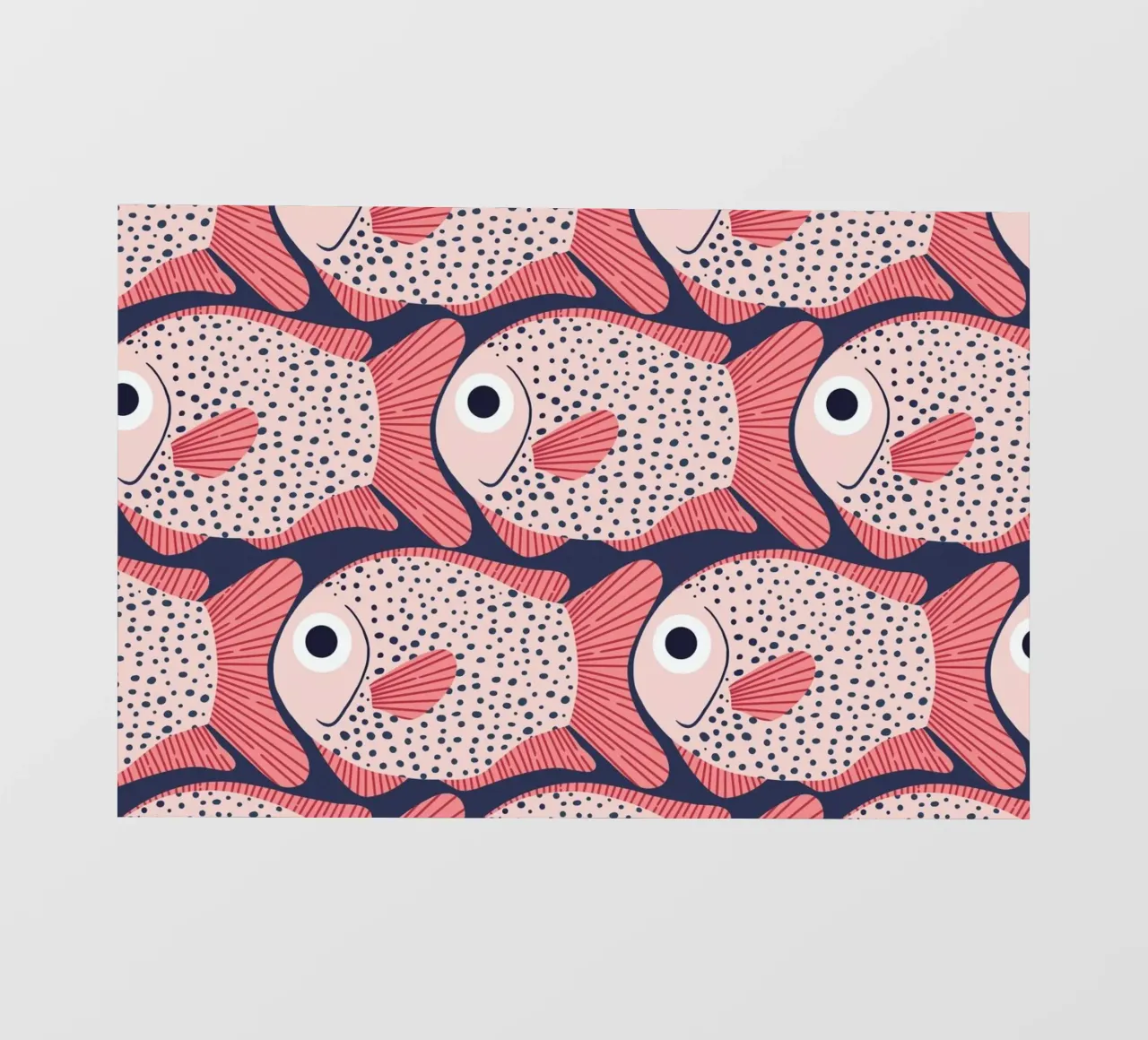 Pink Fish Pattern pellicola backlit da Laura Graves