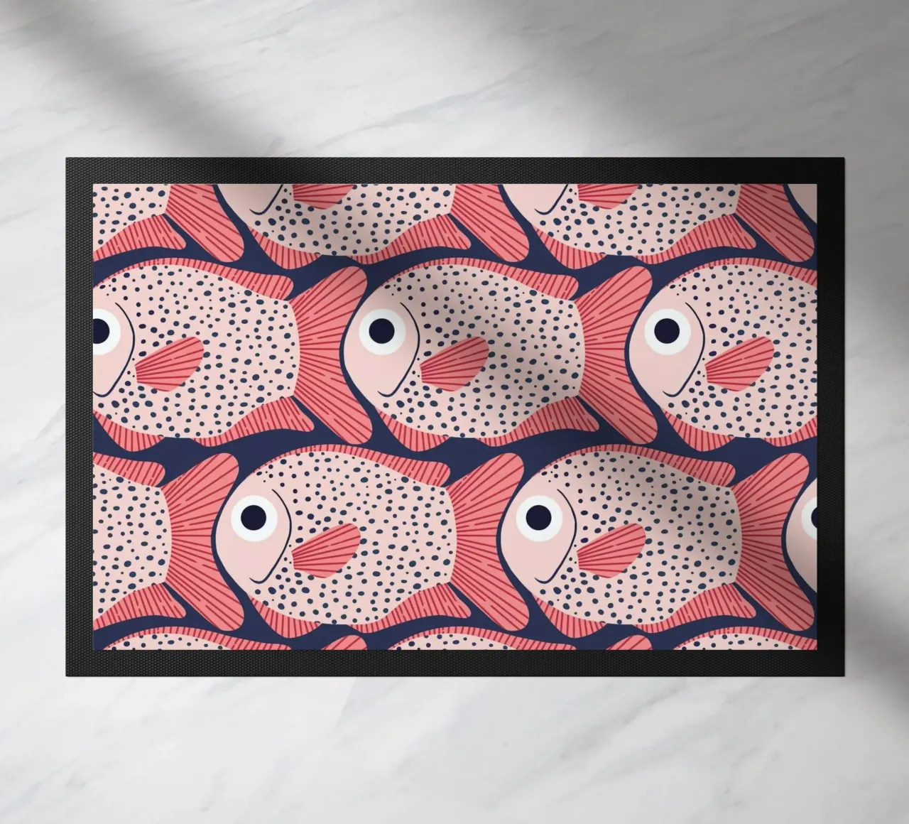 Pink Fish Pattern zerbino da Laura Graves