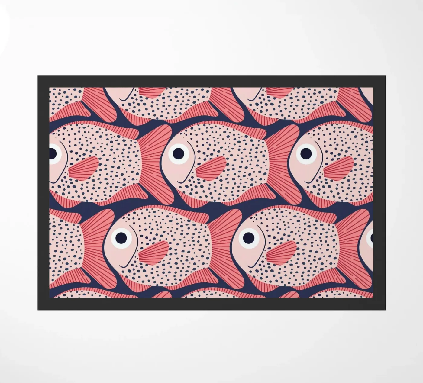Pink Fish Pattern deurmat van Laura Graves