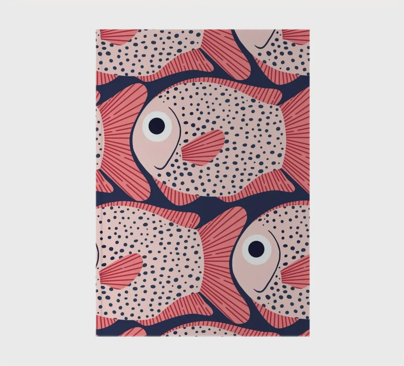 Pink Fish Pattern notebook by Laura Graves