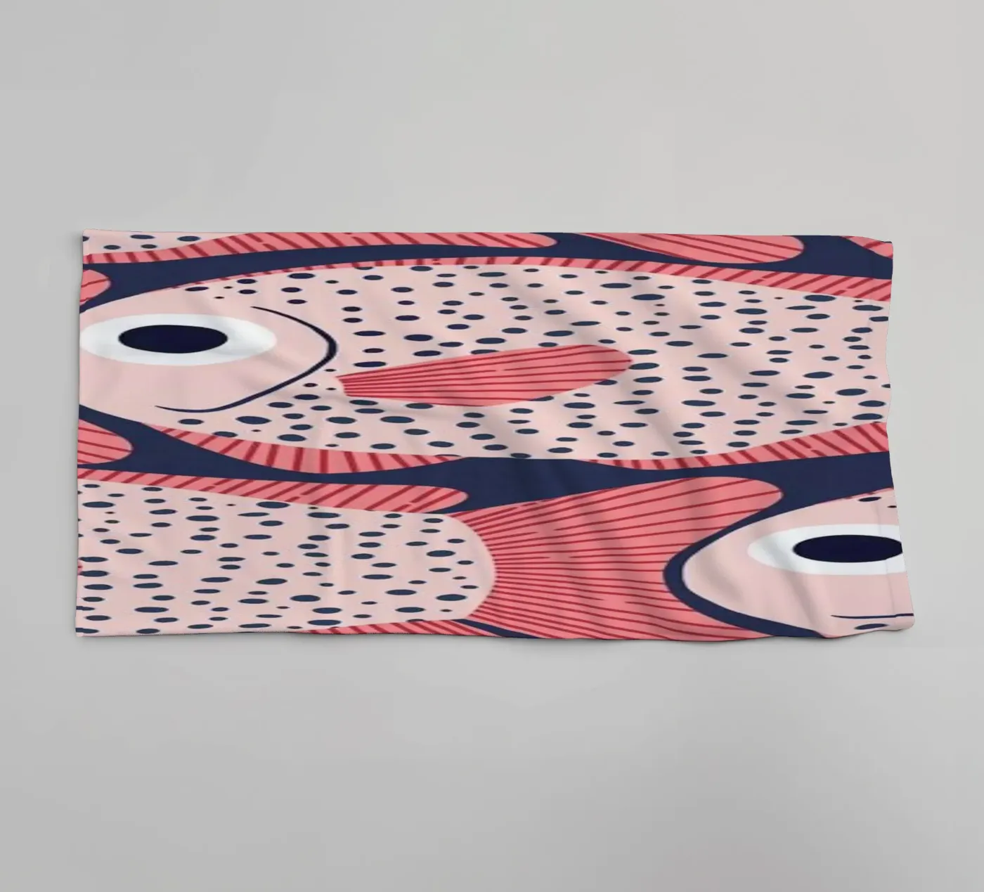 Pink Fish Pattern Handtuch von Laura Graves