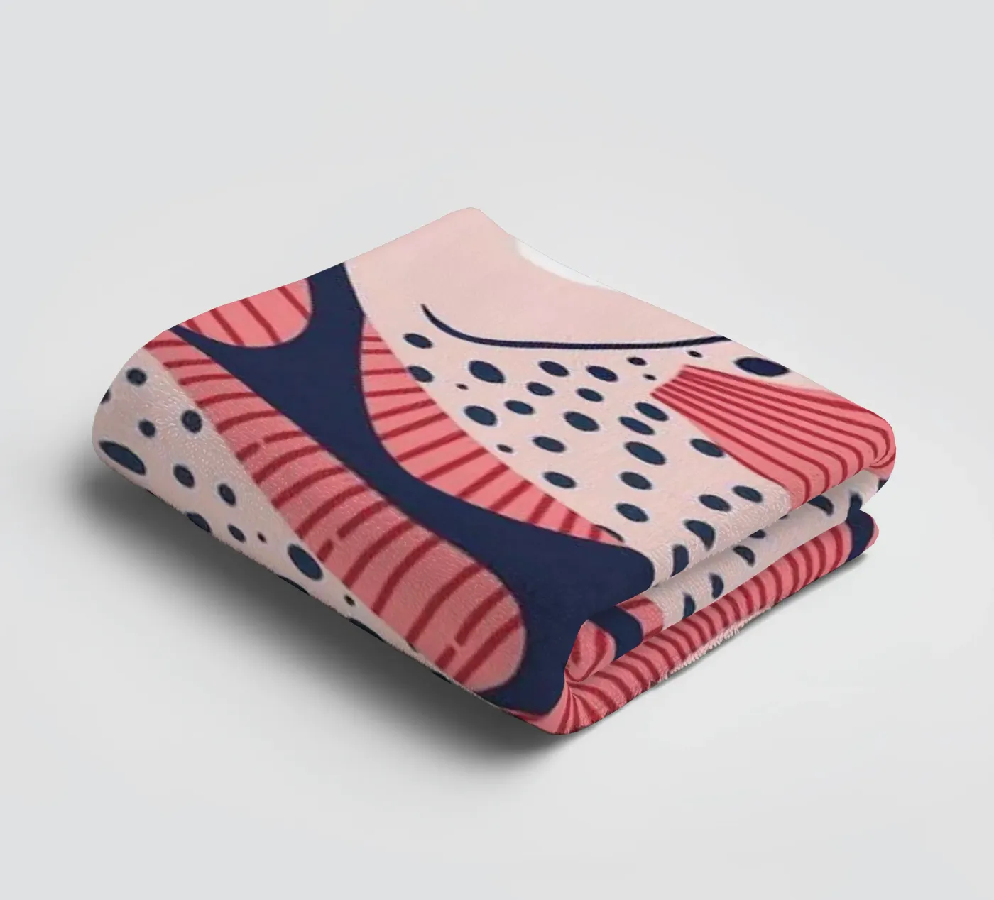 Pink Fish Pattern towel by Laura Graves