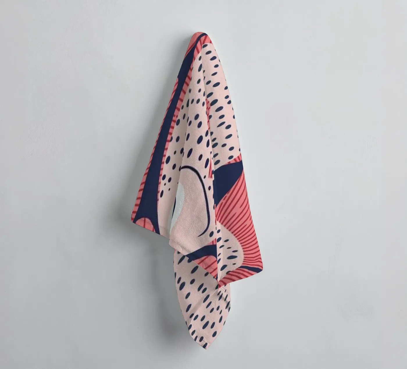 Pink Fish Pattern towel by Laura Graves