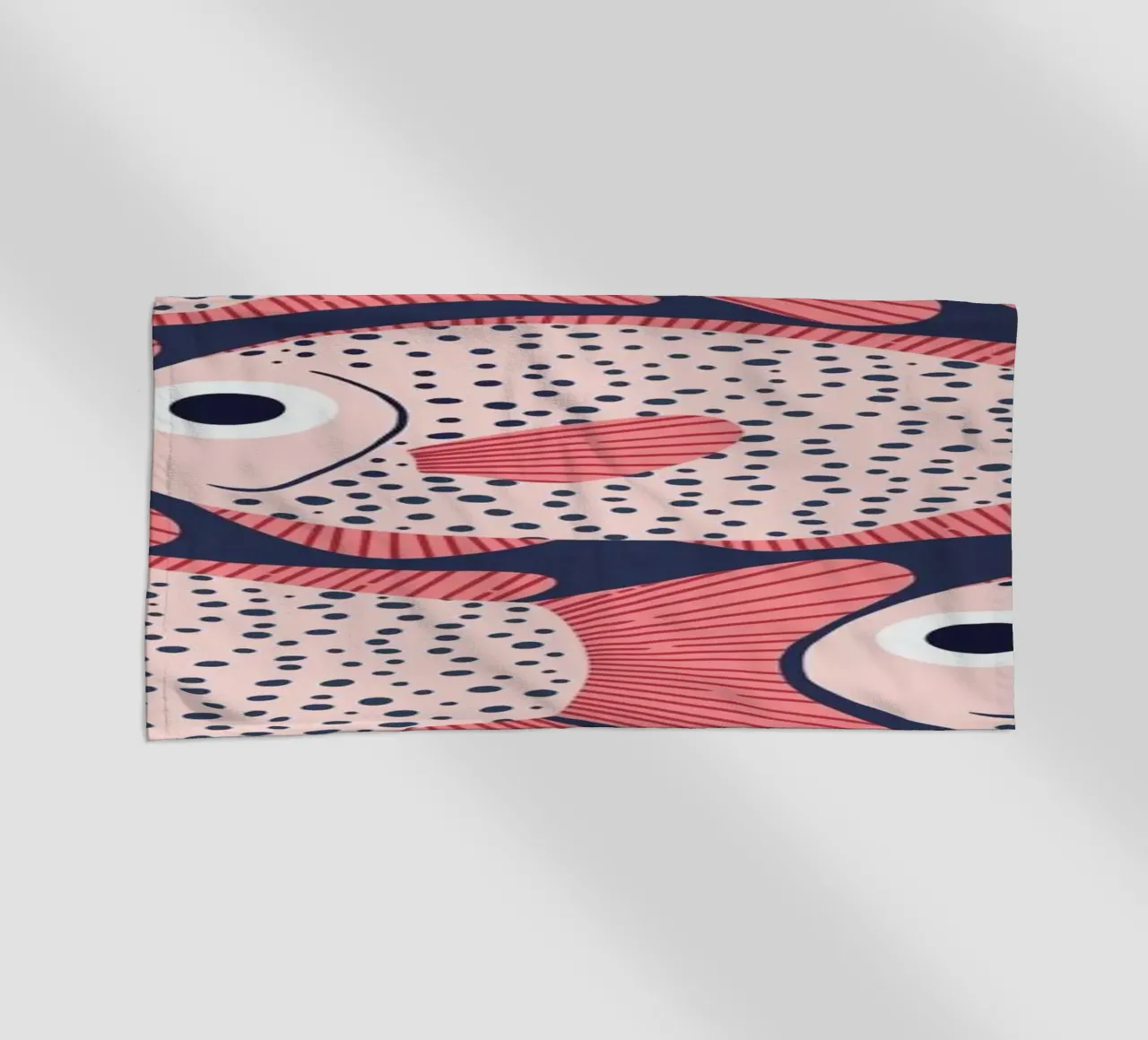Pink Fish Pattern telo mare da Laura Graves