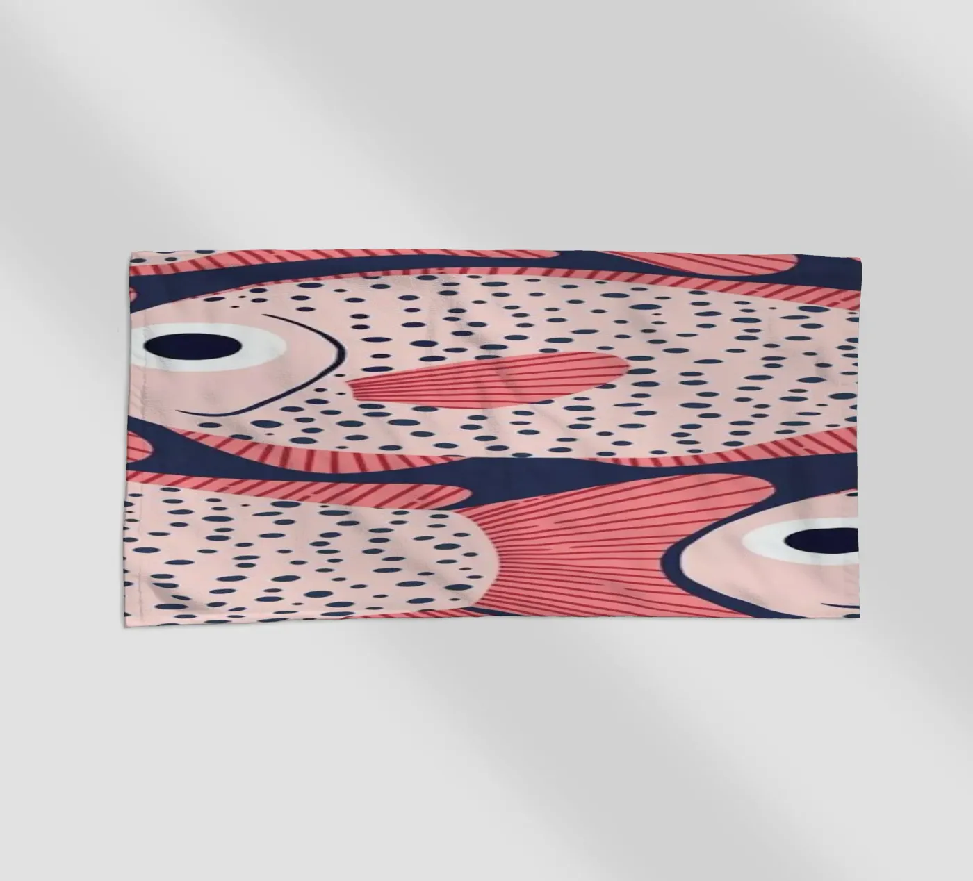 Pink Fish Pattern Strandtuch von Laura Graves