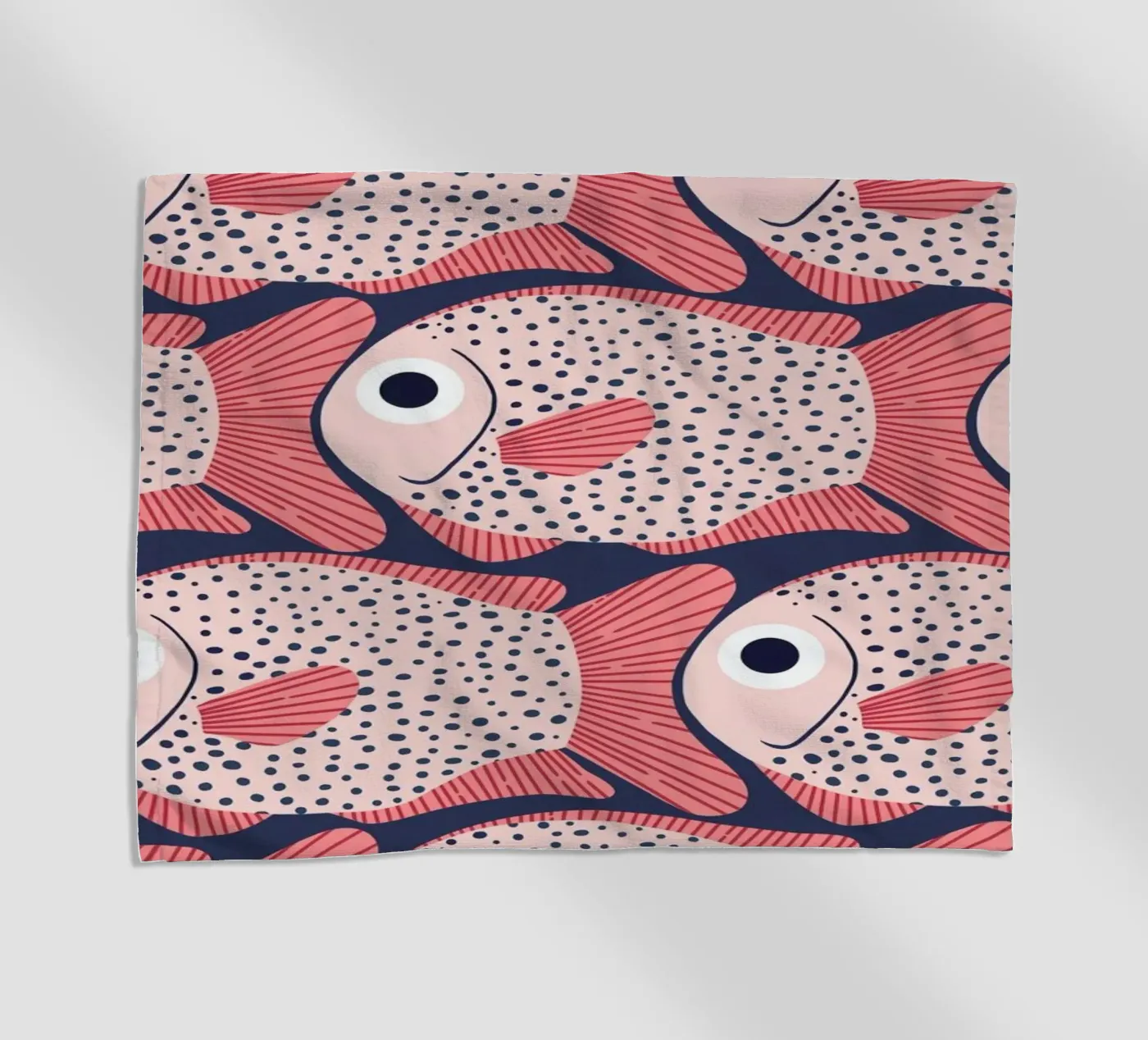 Pink Fish Pattern Strandtuch von Laura Graves
