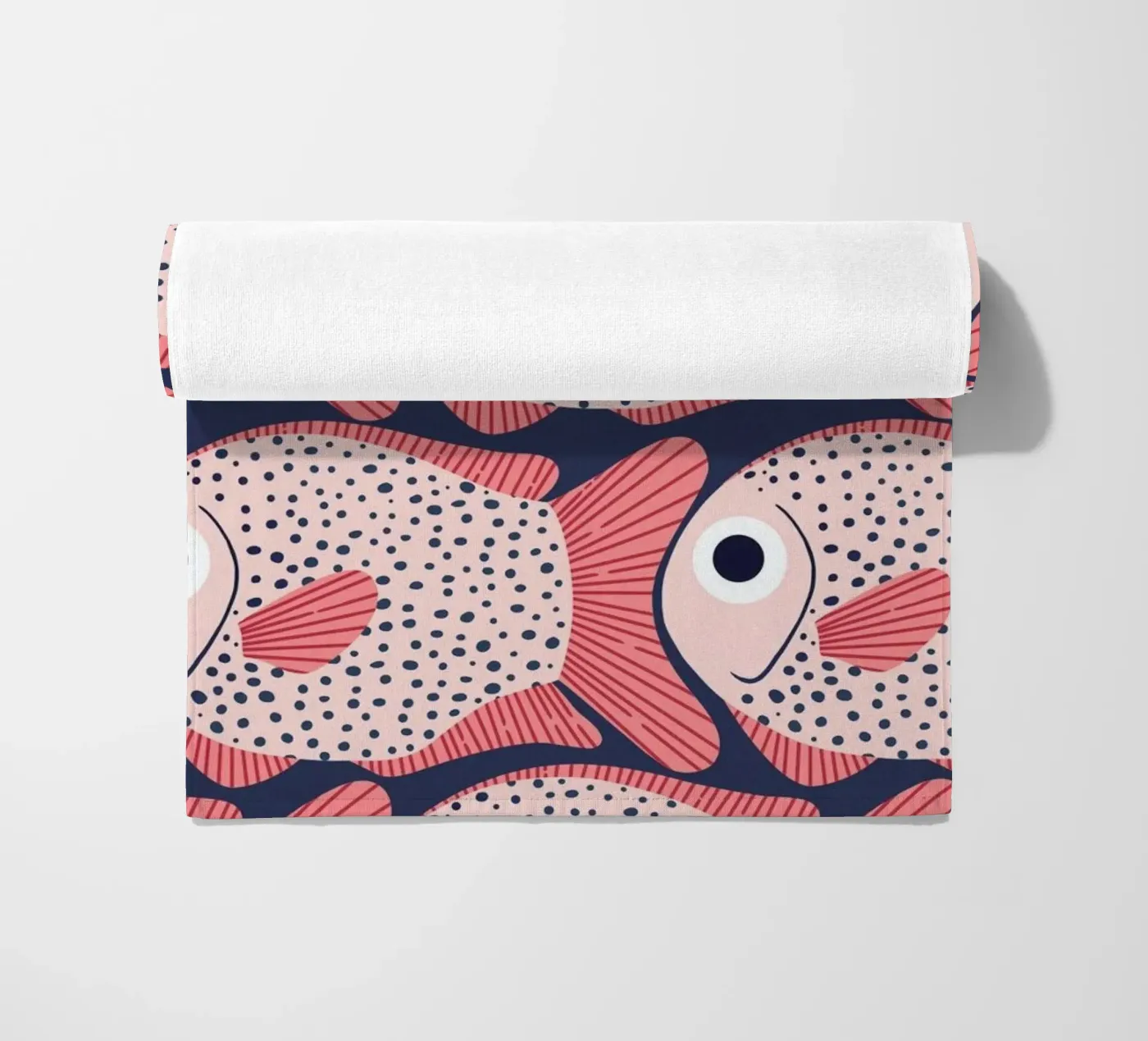 Pink Fish Pattern telo mare da Laura Graves