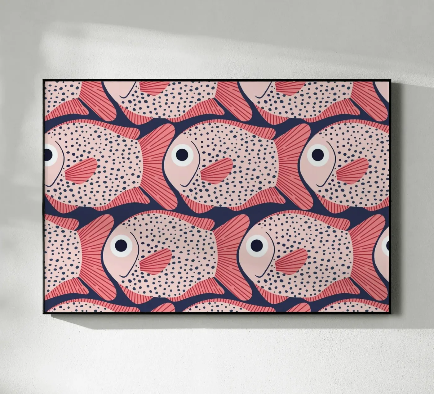 Pink Fish Pattern plexiglass da Laura Graves