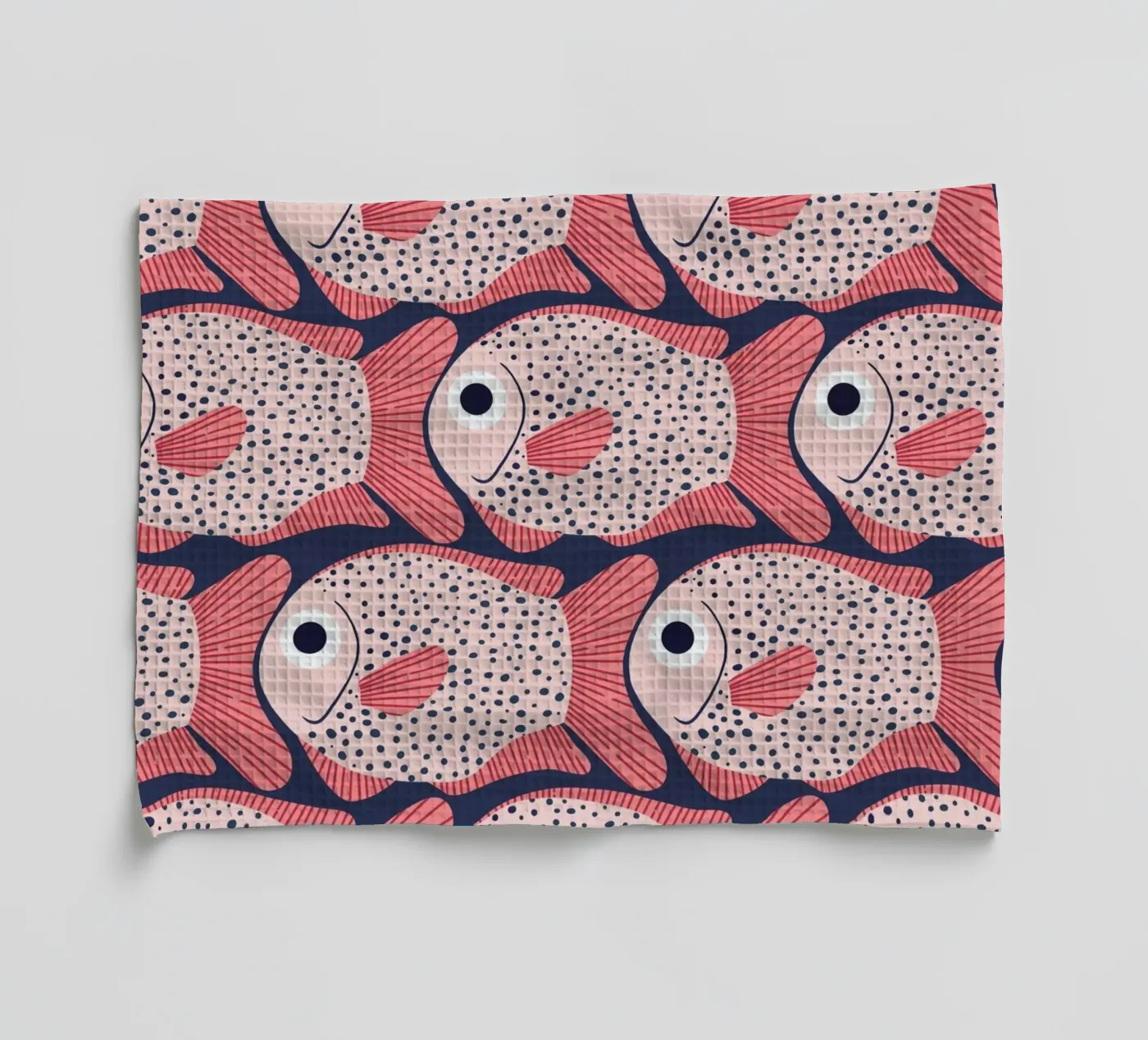 Pink Fish Pattern torchon de Laura Graves