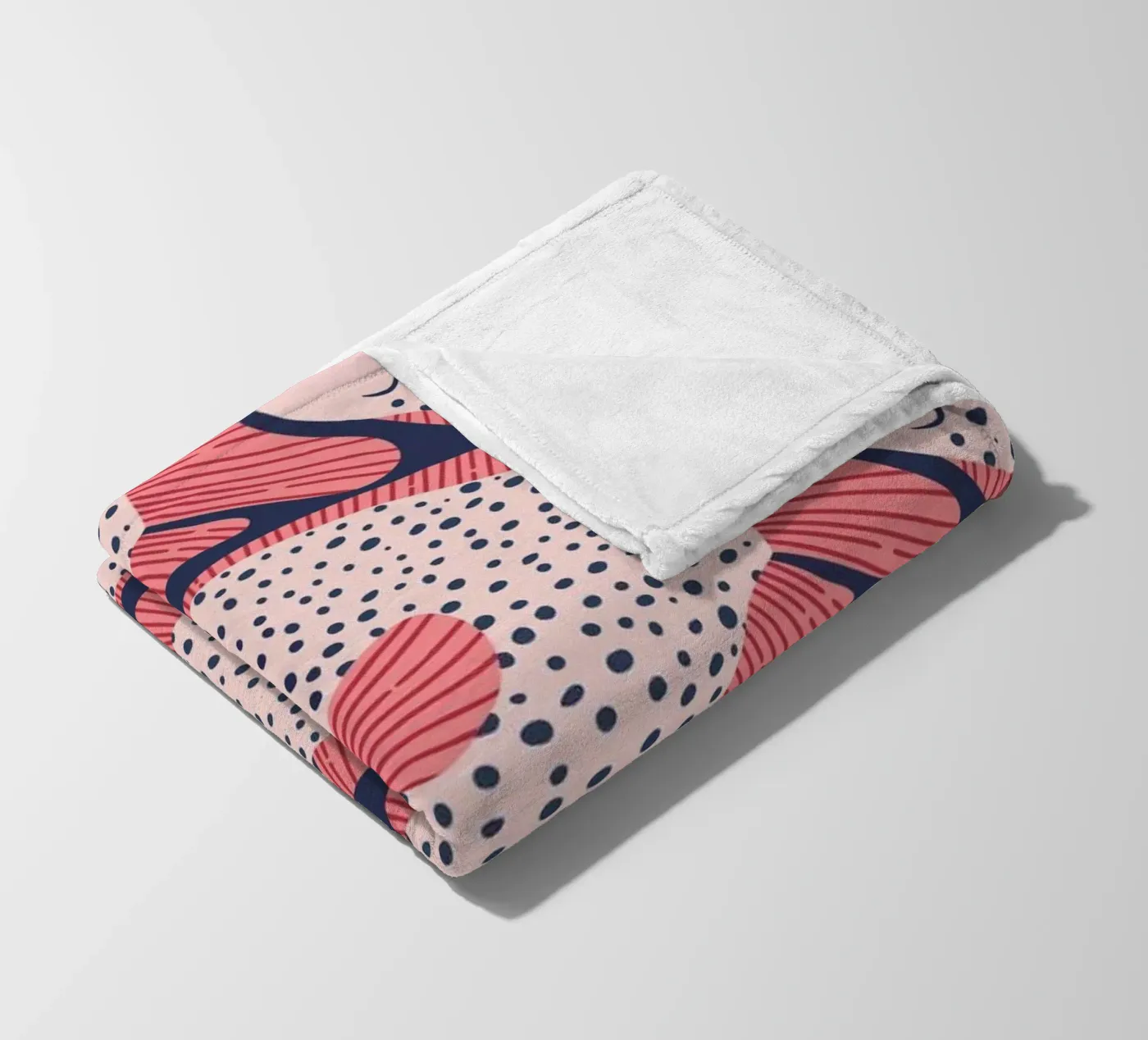 Pink Fish Pattern Fleecedecke von Laura Graves