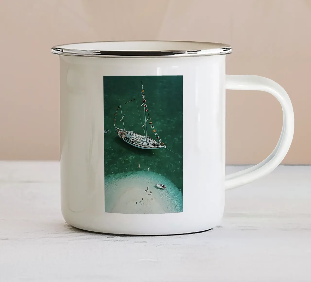 Slim Aarons - Vacanze a Exuma tazza in smalto da kaitlinparkershop