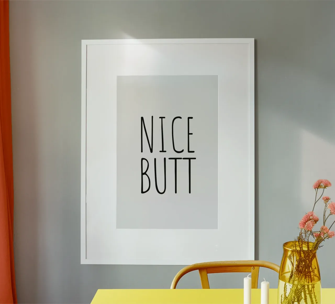 Nice Butt poster con telaio in plastica da Ayleen