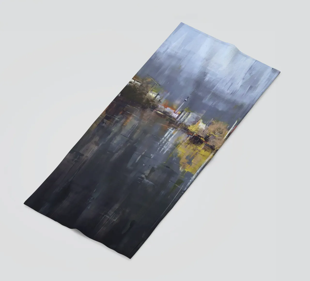 BERLINO_25_01: Pittura, Skyline in una mattina d'autunno telo mare da Eduard Warkentin Art