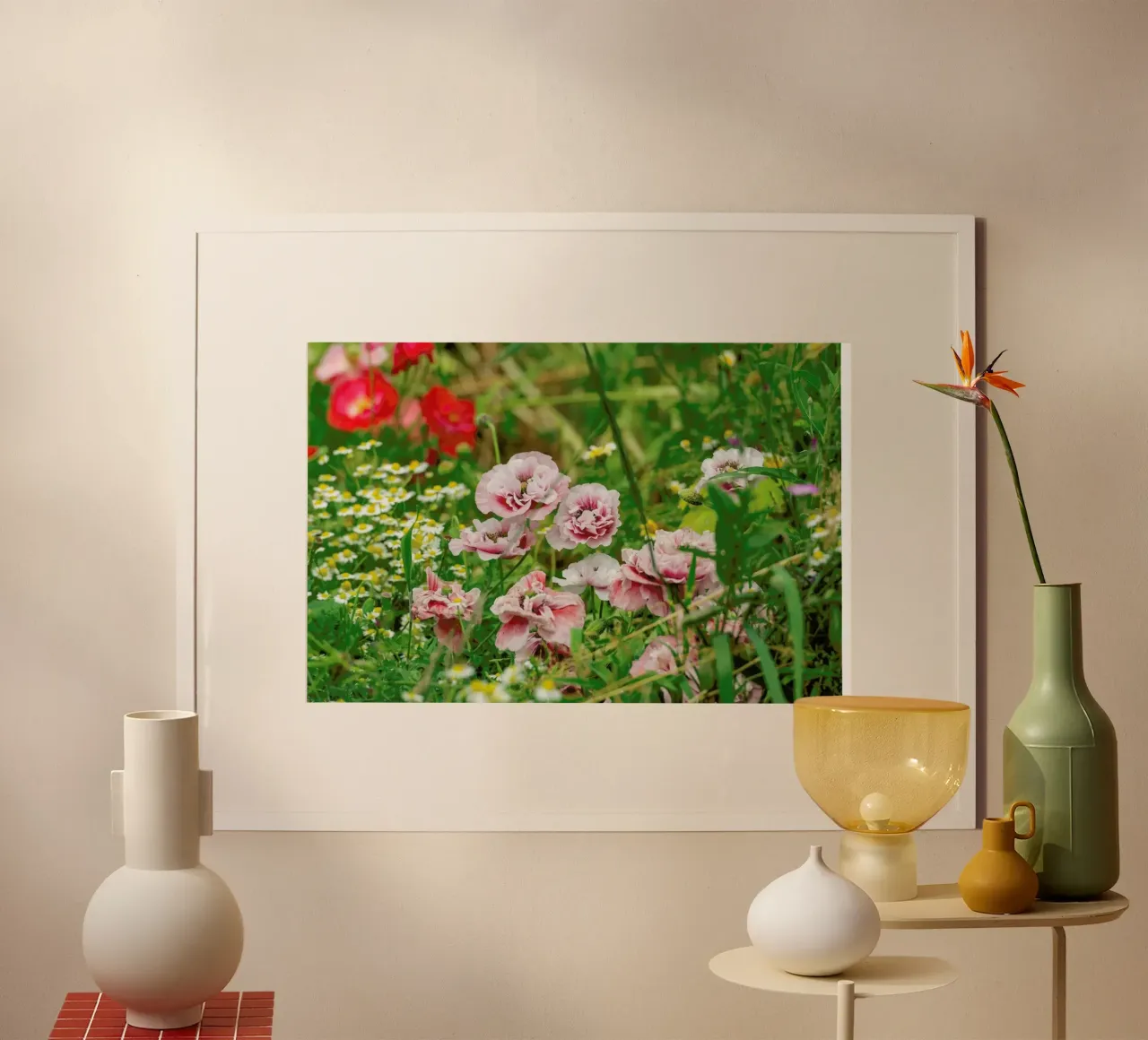Romantic Pink Poppies poster da Curious Collections by Marielle Leenders