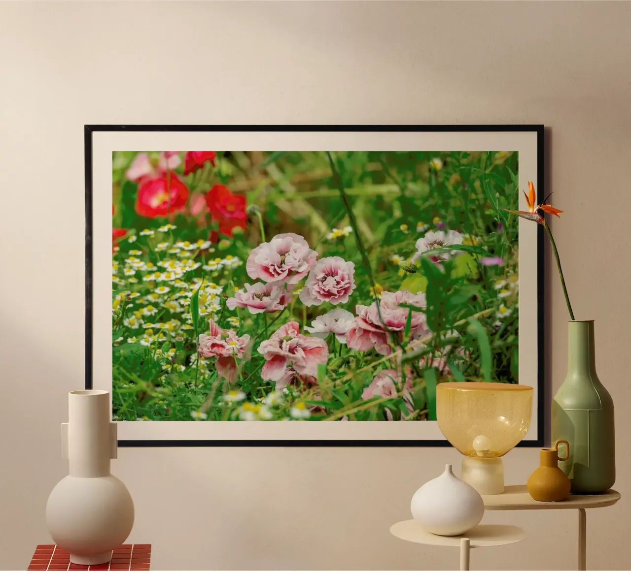 Romantic Pink Poppies poster da Curious Collections by Marielle Leenders