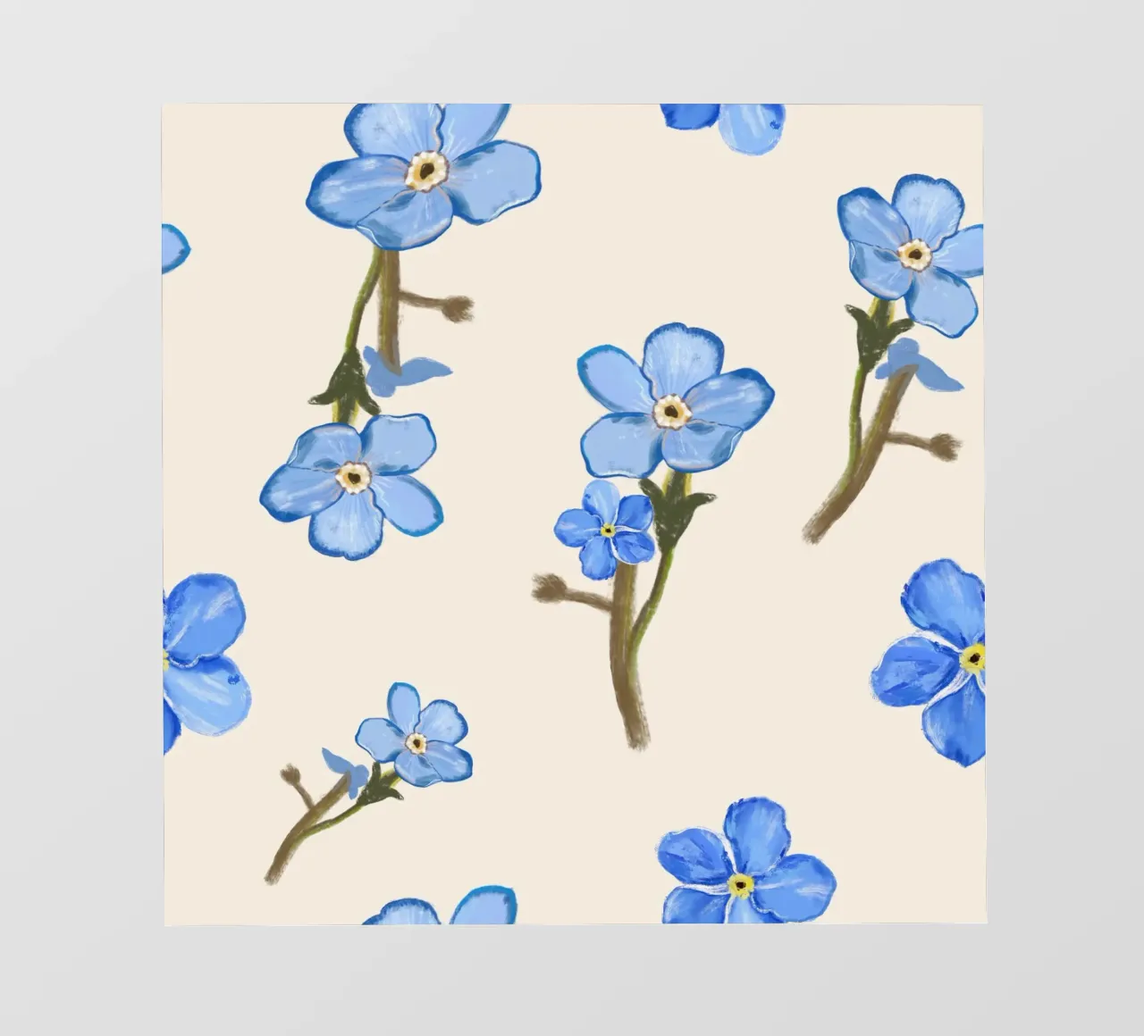 Fiori blu isolati telo in pvc da gulsengunel