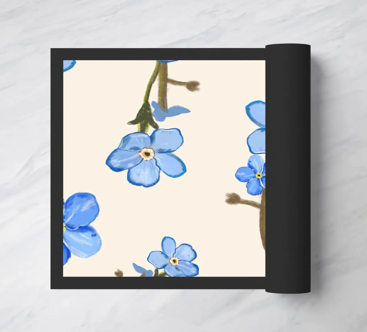 Fiori blu isolati zerbino da gulsengunel