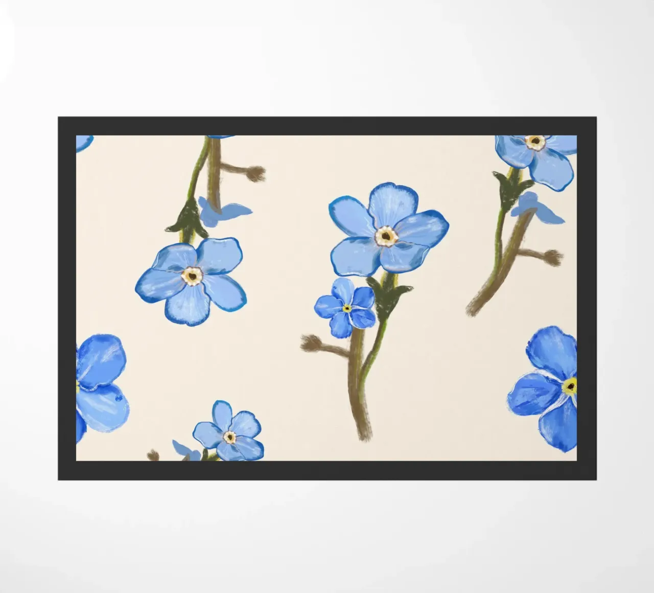 Fiori blu isolati zerbino da gulsengunel
