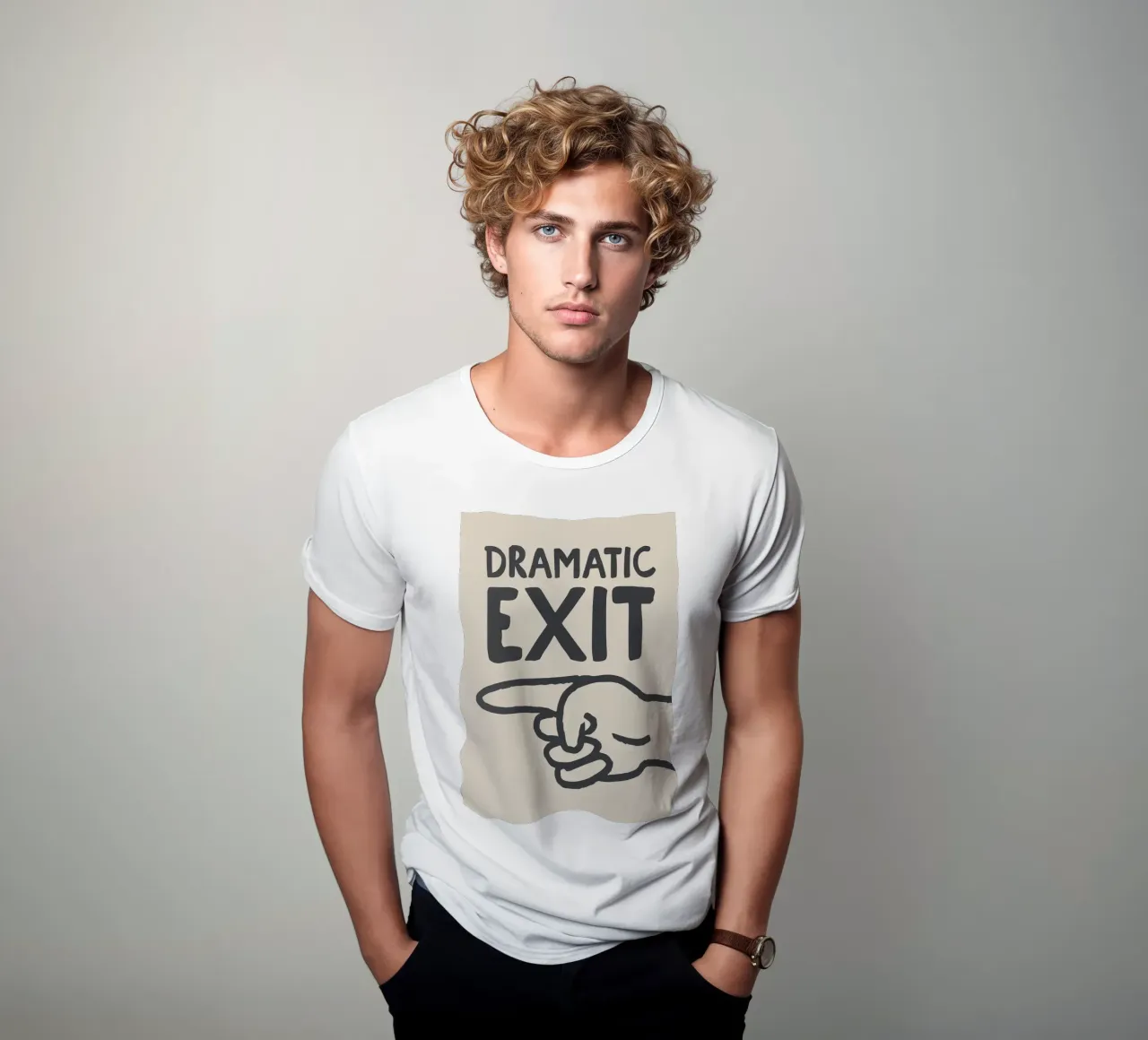 Dramatic Exit (Left) t-shirt da Attaboy Dsgn