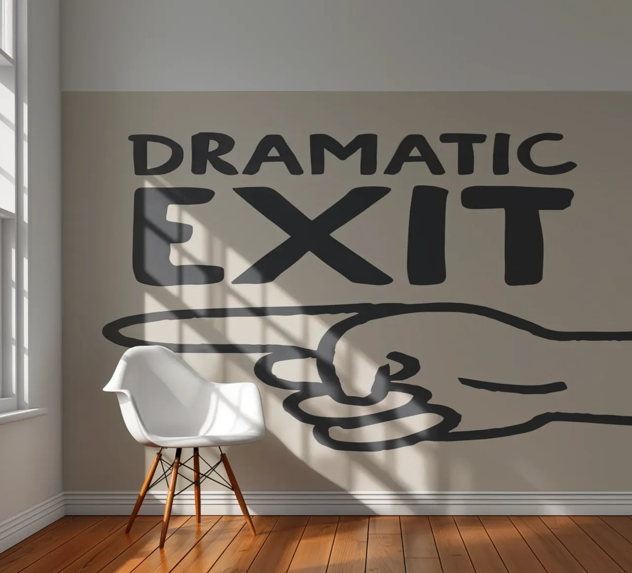 Dramatic Exit (Left) fotobehang van Attaboy Dsgn