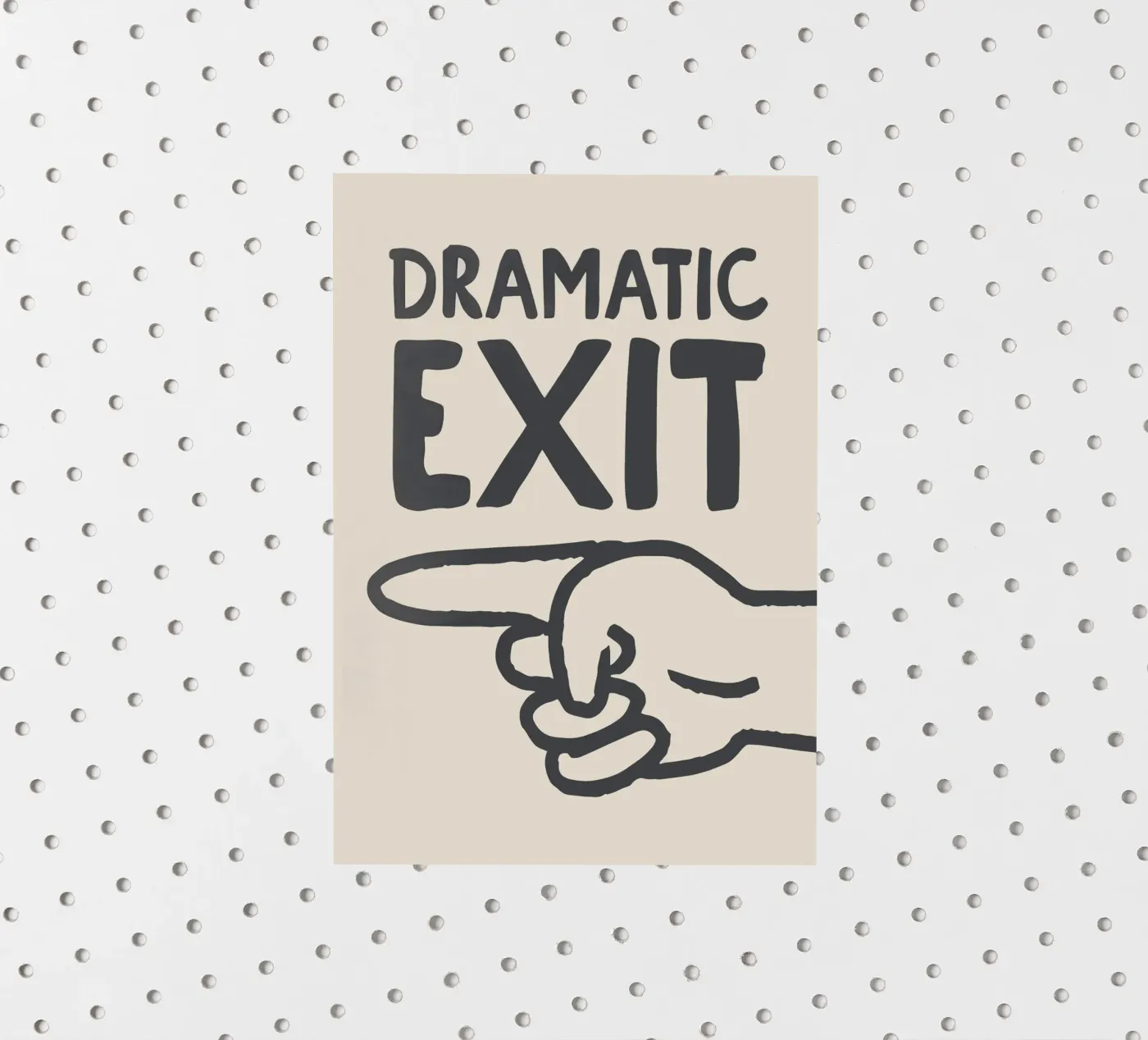 Dramatic Exit (Left) sticker van Attaboy Dsgn