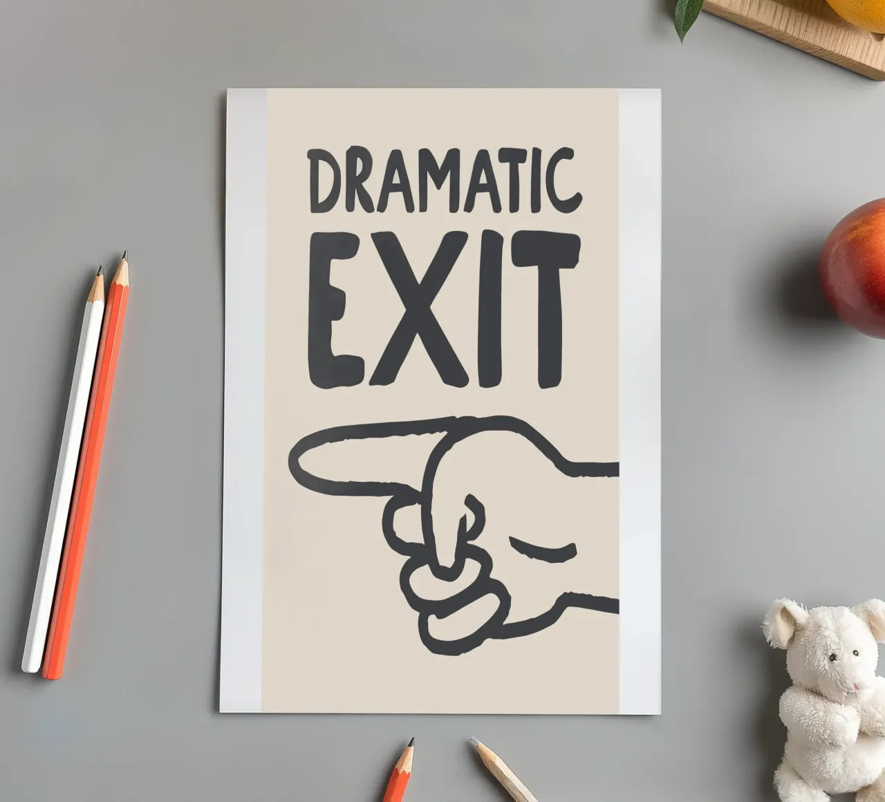 Dramatic Exit (Left) sticker sheet by Attaboy Dsgn