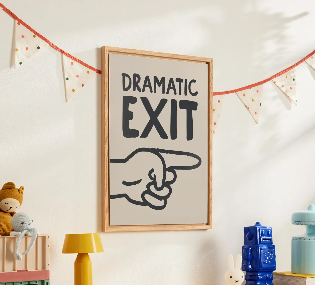Dramatic Exit Sign (Right) acryl van Attaboy Dsgn